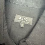 A.P.C. Megan Textured Silk Blend Shirtdress Shirt Dress Military Style Black Size 4 Photo 8