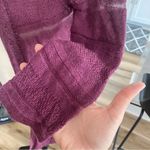 Coldwater Creek Women's Burgundy Open Knit Linen Blend Cardigan Sweater Size M Photo 1