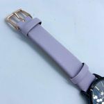 Olevs women’s analog 33mm date watch water resistant black toned purple leather Photo 3