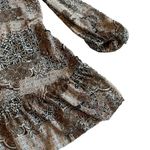 House of Harlow 1960 Paisley Neutral Print Dress Boho Mini Long Sleeve Size 2 Photo 3