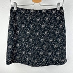 Banana Republic Stretch Women’s Skirt Black Beige Printed Floral Print Photo 0
