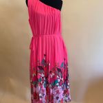 Ted Baker  London Pinata Floral Pleated Asymmetrical One Shoulder Dress Sz 10 US Photo 4