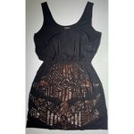 Bebe Black Sleeveless Dress With Copper Sequins Size Small Photo 3
