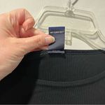 Gap  basic shirt 3/4 Sleeve Medium Black Boat Neck Capsule Rayon Polyester Y2K Photo 3