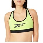 Reebok Les Mills Lux Neon Black Sports Bra Athletic Racer‎ Sz XS Photo 0