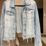 BLANK NYC Jean / Denim Jacket Light Wash Distressed Details Photo 0