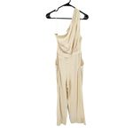Free People Avery Jumpsuit One Shoulder Cropped Sand Washed Out 2 NEW Photo 2
