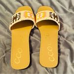 Ccocci  Crochet Walking Above Brown Multi Slide Sandals Brown Blush Multi  8 Photo 6