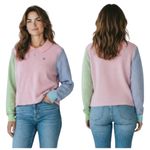 Teddy Fresh  Y2K Pastel Colorblock Knit Polo Sweater 2XL  NWT  F290 Photo 5