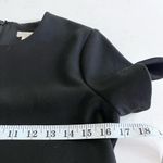 Shoshanna  Solid Black Scalloped Crepe Short Sleeve Top Size 0 Photo 5