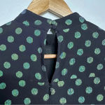 SALONI Rina Silk Blend Metallic Polka Dot Mini Sheath Dress Size 2 Black Photo 9