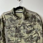 ZARA denim camouflage embroidered sequin button up jacket women’s size small Photo 2