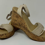 Me Too  Taupe cork wedge adjustable strap sandals size 9.5 New!NWOB Photo 0