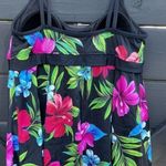 Mainstream Tropical Floral Print One Piece Skirted Swim Suit Swim Dress Size 16 Photo 1