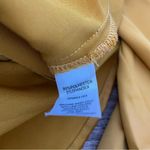 Marc New York  Golden Yellow Silky Satin Ruched Stretchy Blouse Size Small Photo 3