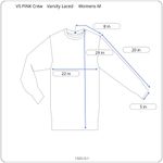 PINK - Victoria's Secret VS Pink Lace Up Varsity Crew Sweatshirt Womens M Oversized White Black Rose Logo Photo 8