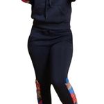 Faux Fur Elbow Patch Hoodie and Sweatpants Set. S/M Size undefined Photo 1