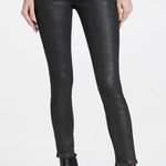 AG Adriano Goldschmied NWT The Farrah High-Rise Skinny Shimmer Black Jeans, 33 Photo 0