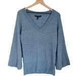 White House | Black Market  Wool Women’s 3/4 Drama Sleeve Sweater Blue Size Small Photo 0