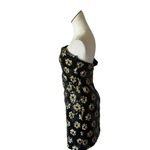 NWOT B. Darlin Floral Sequin Strapless Bodycon Mini Dress Black Gold Stretch Size L Photo 3