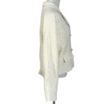ZARA  Textured Tweed Double-Breasted Blazer in Ivory Cream Size Small NWT Photo 11