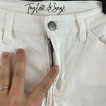 Taylor & Sage White Eyelet Skinny Jeans Size 25 Photo 5