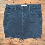 Mother distressed frayed washed black size 27 mini skirt Photo 0
