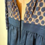 Eliza J Navy Dot Mesh Bodice Fit & Flare Dress Size 6 Photo 6