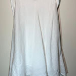 INC International Concepts White Linen Skirt Womens 12 Flare Slip Cotton Lining White Photo 0