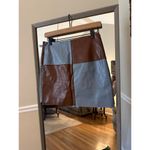 Timing  Faux Leather Mini Skirt Blue Brown Size Medium Photo 4
