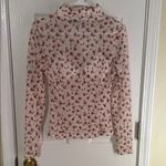Cider  Coquette Floral Sweetheart Mesh Blouse Photo 2