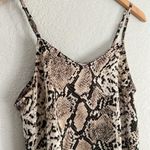 Hayden LA Brown Snakeskin Babydoll Top Camisole Adjustable Strap Date Night Y2K Photo 1