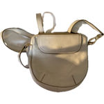 Furla Cream Leather Crossbody Shoulder Bag Flap Zip Closure Gold Hardware Photo 0