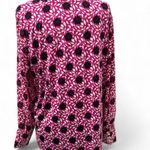 Ann Taylor  Black and Pink Graphic Long Sleeve Blouse Photo 2