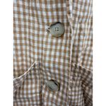 Madewell  Gingham Linen Blend Blazer Jacket Tan White XXS Photo 2
