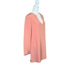 Elizabeth and James  Silk Long Sleeve Sheath Dress Bell Sleeve Romantic Sz 4 Rose Photo 2