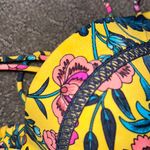 Shade & Shore Yellow Floral Push Up Bikini Top Photo 5