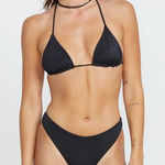 Volcom ‎ NWT Black Triangle Bikini Top + Simply SEamless Skimpy bottoms S M Photo 0