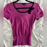 Elegant Pink Women's Top with Bow Accent Photo 1