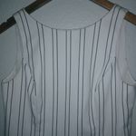 White House | Black Market  6 Sleeveless Striped White Crop V-Back Lined Top Photo 5