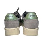 Gola Grandslam Sneakers Gray Suede with Metallic Green Stripes Women’s 7 (EU 38) Photo 3