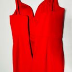 Aidan Mattox Ferrari Red Lace Hemline Mermaid Cocktail Gown Dress Size US 8 Photo 10