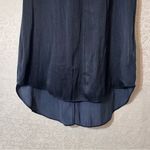 H by Halston Halston Navy Blue Midi Satin Lightweight V-neck Casual
Dress Medium Photo 4