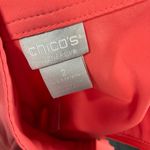 New Chico's Zenergy Sport Novelty Embroidered Jacket Womens Large 2 Coral Preppy Pink Photo 5