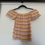 Billabong  Multicolor Striped Women’s Top Medium Colorful Summer Beach Orange Photo 1