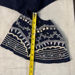 Red Carter Embroidered Linen Cold Shoulder V Neck Midi Dress S Costal Cowgirl Photo 9