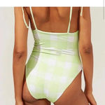 Solid & Striped NIP Olympia Pistachio Gingham Reversible One Piece Swimsuit S Photo 3