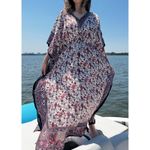 Paisley floral chain Kaftan Dresses for Women Beach Coverups, One Size Kaftans Photo 1