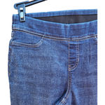 Denim & Co . Cozy Touch Denim Roll-On Jeggings Deep Indigo Size 6 Stretch Photo 3