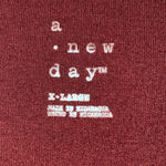 A New Day v-neck short sleeve soft stretchy burgundy wine t-shirt NEW size XL Photo 3